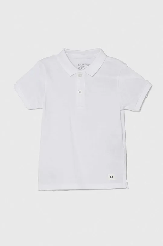 білий Дитяча бавовняна футболка поло zippy Для хлопчиків