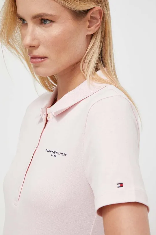 roza Polo majica Tommy Hilfiger Ženski