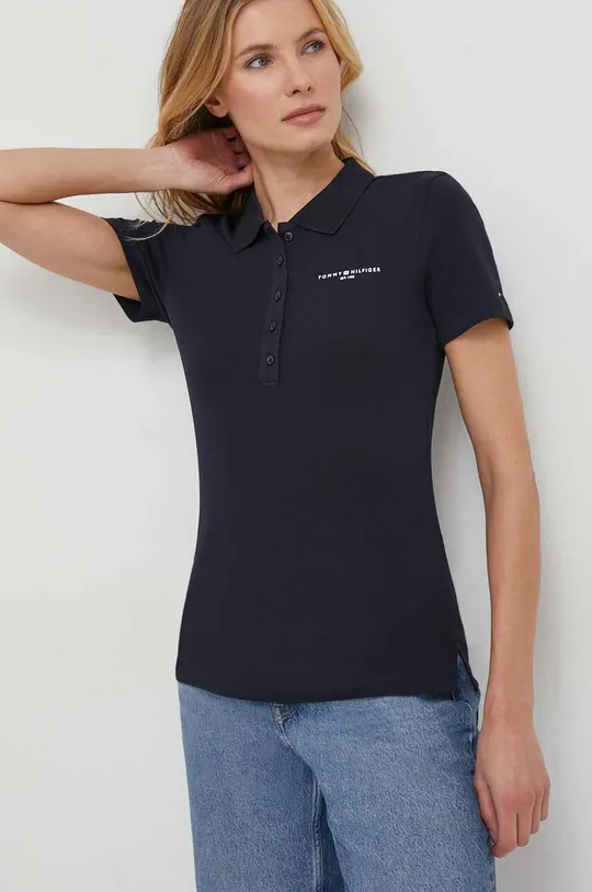 Polo tričko Tommy Hilfiger tmavomodrá