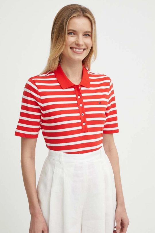 rdeča Polo Tommy Hilfiger