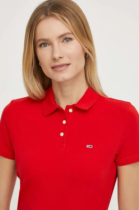 červená Polo tričko Tommy Jeans Dámsky