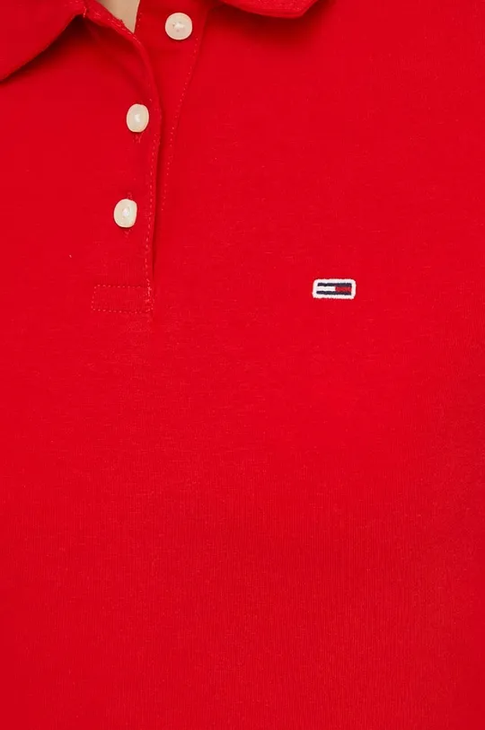 czerwony Tommy Jeans polo