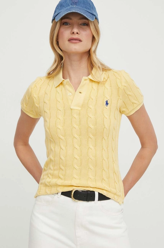 żółty Polo Ralph Lauren polo bawełniane