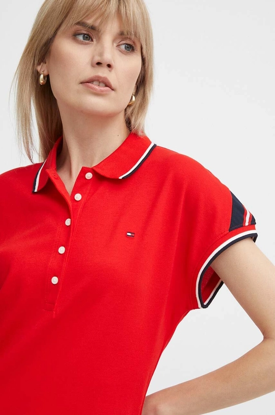 czerwony Tommy Hilfiger polo