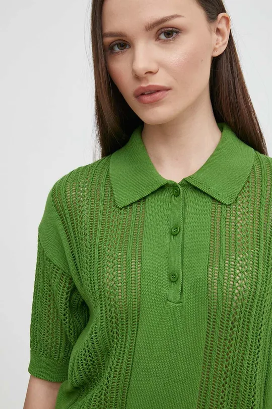 zelena Bombažen pulover United Colors of Benetton Ženski