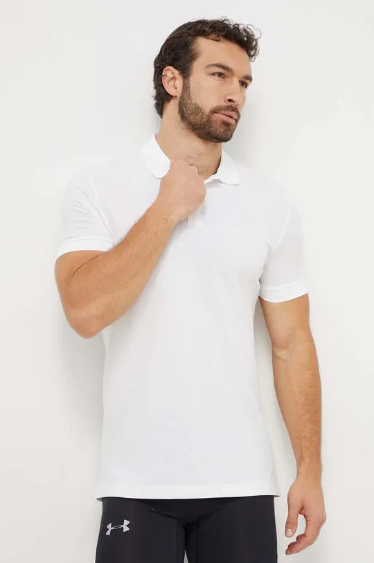 λευκό Βαμβακερό μπλουζάκι πόλο Boss Green Ανδρικά