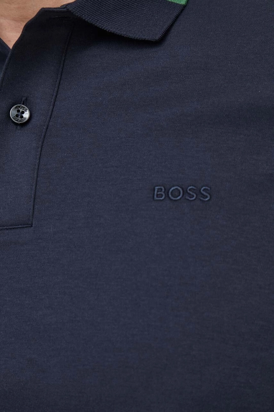 granatowy BOSS polo bawełniane