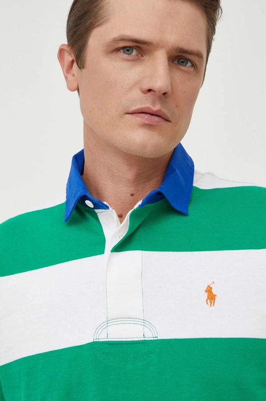 зелёный Хлопковый лонгслив Polo Ralph Lauren