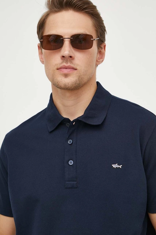 blu navy Paul&Shark polo in cotone