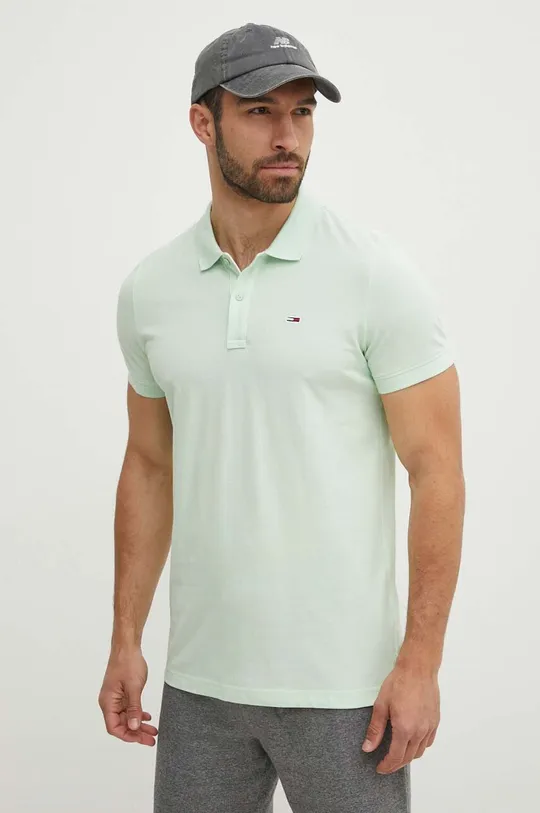 verde Tommy Jeans polo in cotone Uomo