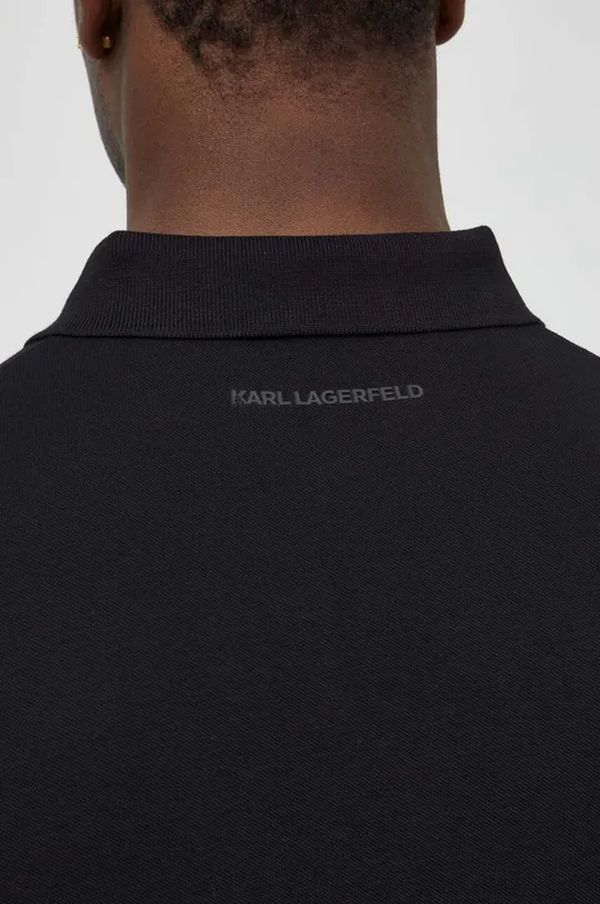 Βαμβακερό μπλουζάκι πόλο Karl Lagerfeld Ανδρικά