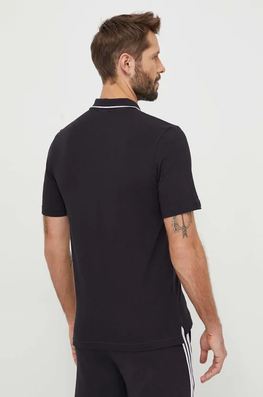 Βαμβακερό μπλουζάκι πόλο adidas Shadow Original 0 μαύρο