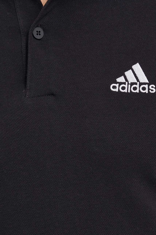 fekete adidas pamut póló