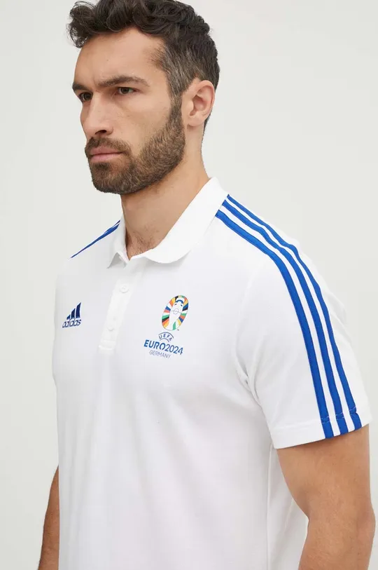 bijela Polo majica za vježbanje adidas Performance Euro 2024 Muški