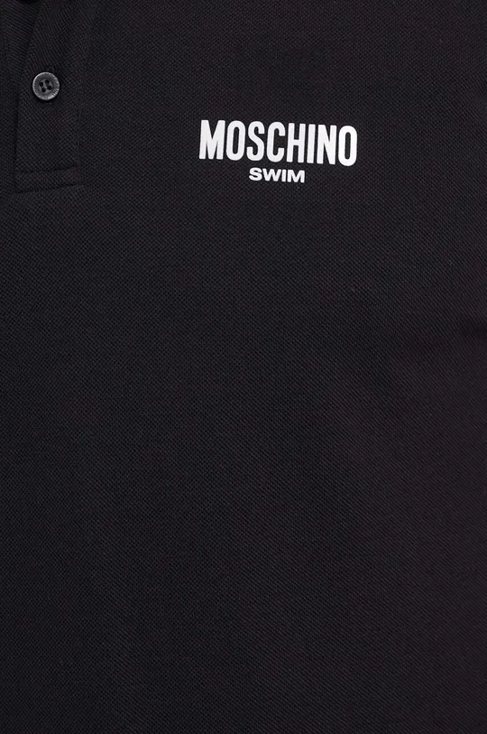 чорний Бавовняне пляжне поло Moschino Underwear