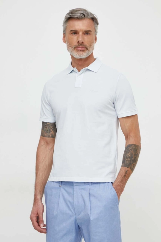 Pepe Jeans polo de bumbac albastru PM542099