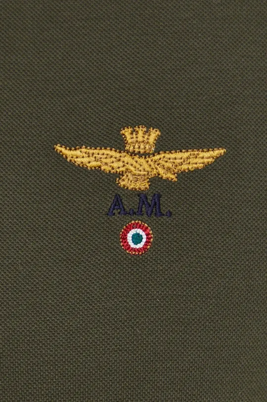 зелений Бавовняне поло Aeronautica Militare