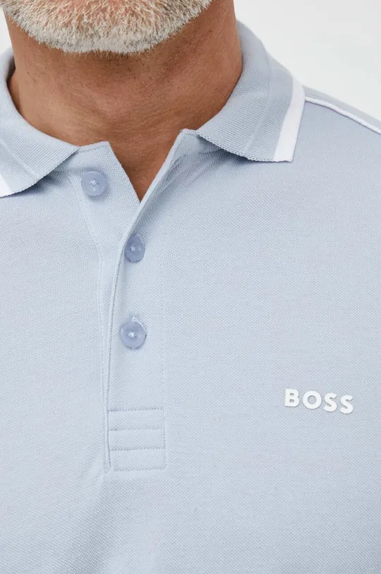 plava Pamučna polo majica Boss Green