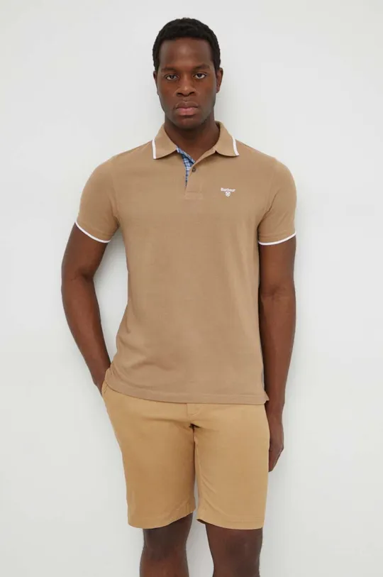 Barbour polo in cotone beige