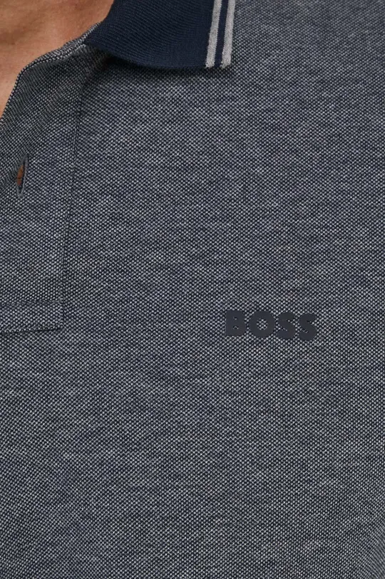 plava Pamučna polo majica Boss Orange