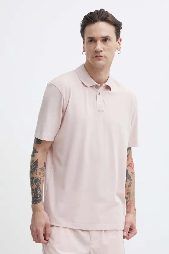 rózsaszín HUGO pamut póló Férfi
