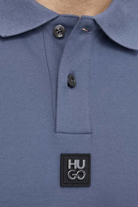 γκρί Βαμβακερό μπλουζάκι πόλο HUGO