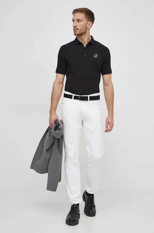 Karl Lagerfeld polo czarny