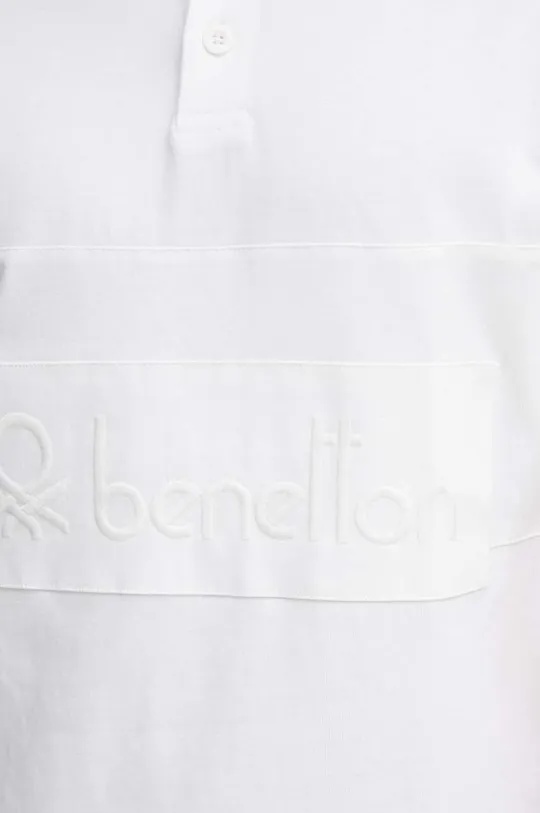 Βαμβακερό μπλουζάκι πόλο United Colors of Benetton Ανδρικά