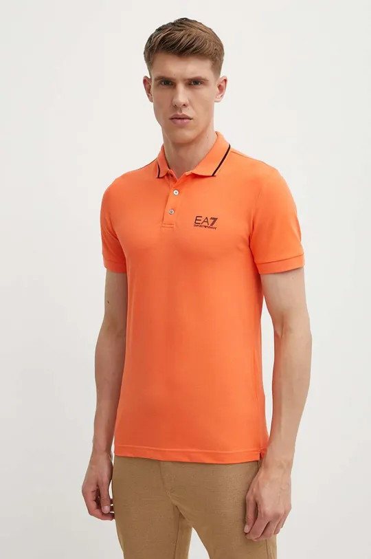 oranžová Polo tričko EA7 Emporio Armani Pánsky