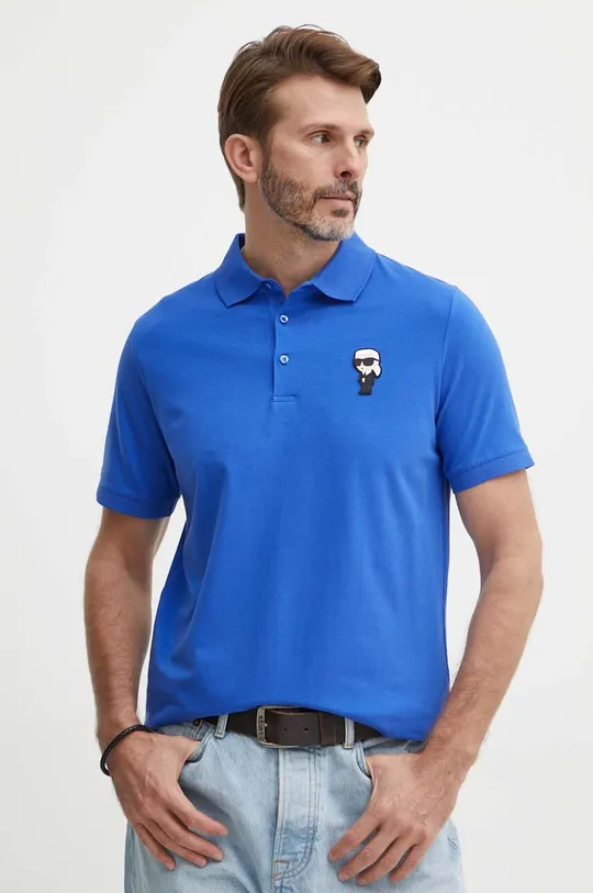 modrá Polo tričko Karl Lagerfeld Pánsky