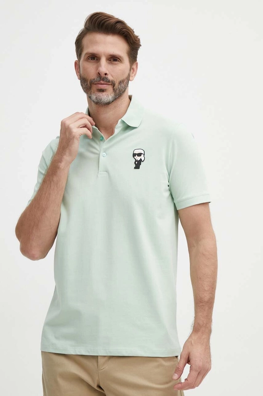 turkusowy Karl Lagerfeld polo Męski