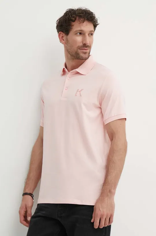 ružová Polo tričko Karl Lagerfeld Pánsky