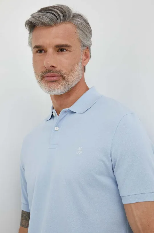 Βαμβακερό μπλουζάκι πόλο Marc O'Polo μπλε