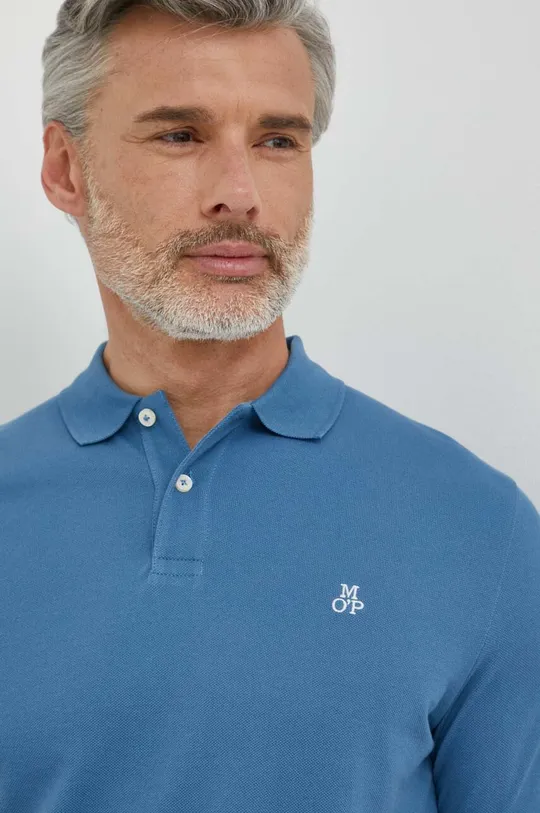 Bavlnené polo tričko Marc O'Polo modrá