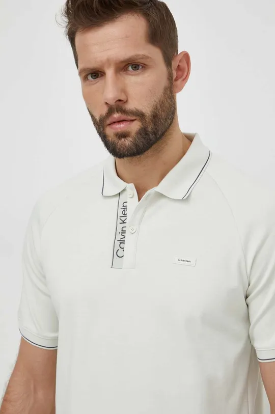 zielony Calvin Klein polo bawełniane Męski