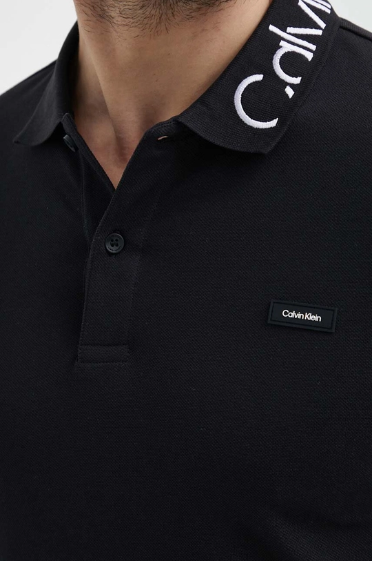 Поло Calvin Klein мужское цвет чёрный однотонное K10K112467 | ANSWEAR.ua