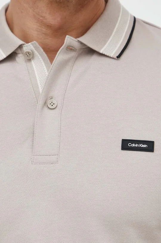 béžová Polo tričko Calvin Klein