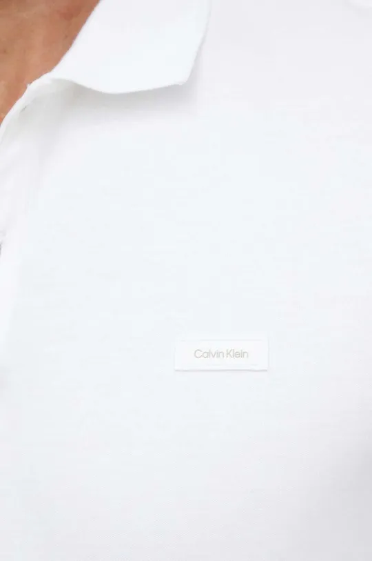 білий Бавовняне поло Calvin Klein