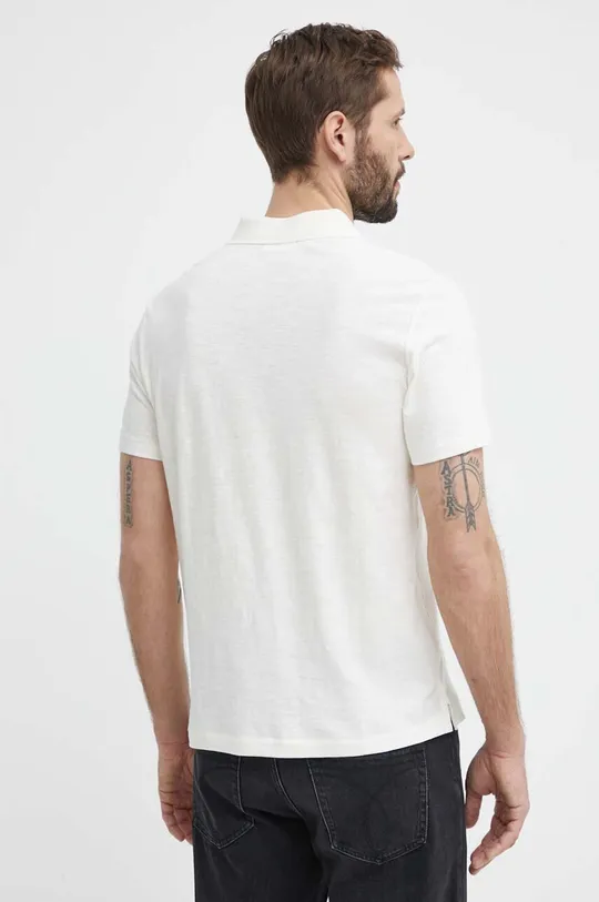 Polo tričko s prímesou ľanu Calvin Klein 75 % Bavlna, 25 % Ľan