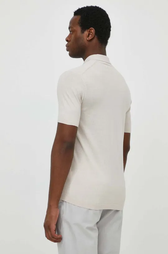 Polo majica s primjesom svile Calvin Klein 80% Pamuk, 20% Svila
