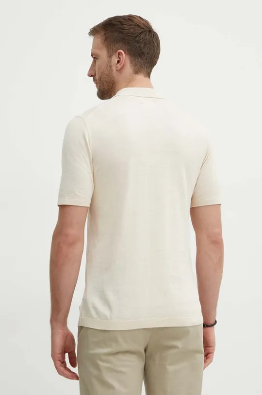 Calvin Klein póló selyemkeverékkel 80% pamut, 20% selyem