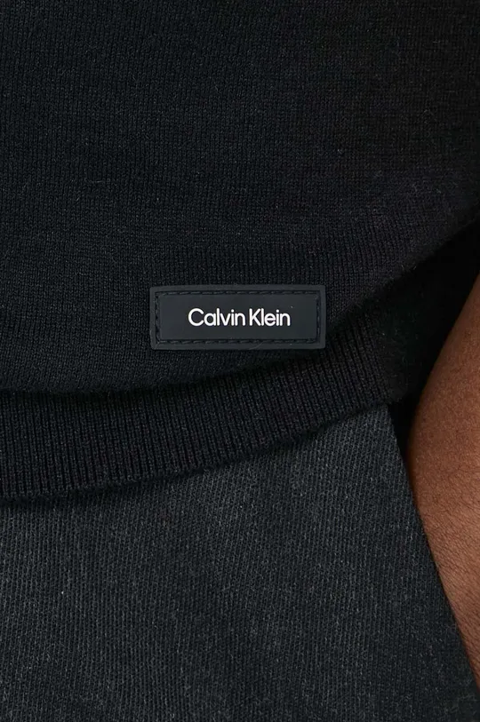 Polo majica s primjesom svile Calvin Klein Muški