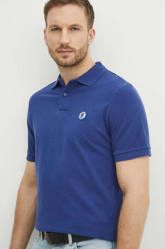 blu navy Save The Duck polo in cotone Uomo