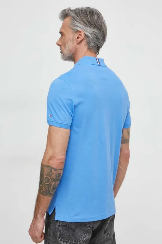 Bavlnené polo tričko Tommy Hilfiger modrá