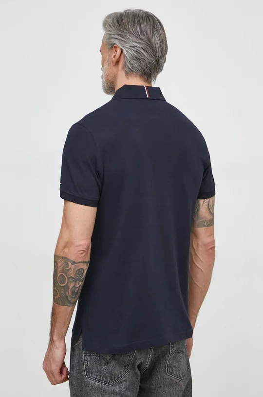 Βαμβακερό μπλουζάκι πόλο Tommy Hilfiger σκούρο μπλε