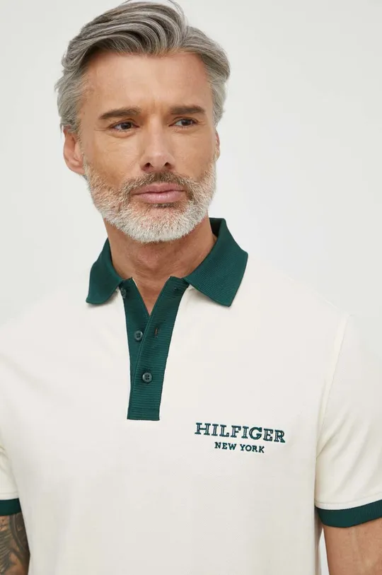 beżowy Tommy Hilfiger polo Męski