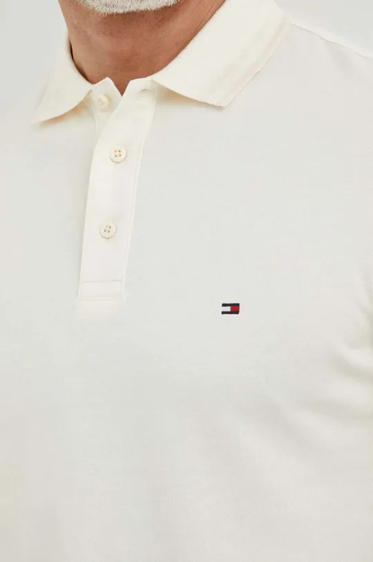 beige Tommy Hilfiger polo in cotone