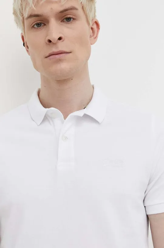 bianco Superdry polo in cotone