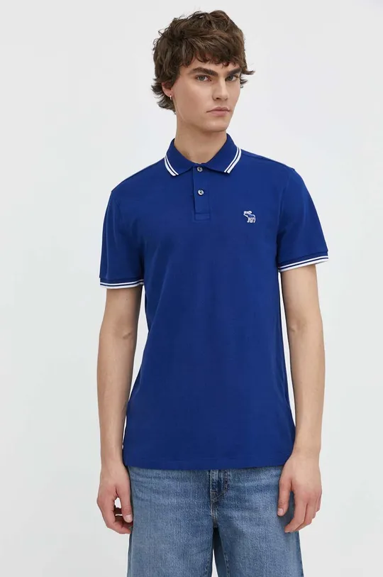 modrá Polo tričko Abercrombie & Fitch