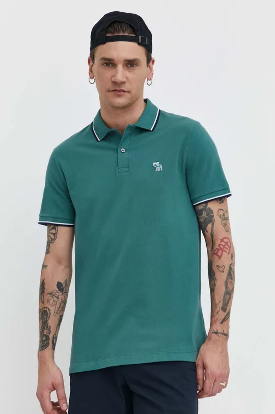 zelená Polo tričko Abercrombie & Fitch